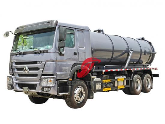 Howo heavy duty 18cbm cesspit emptier sewer pumper truck