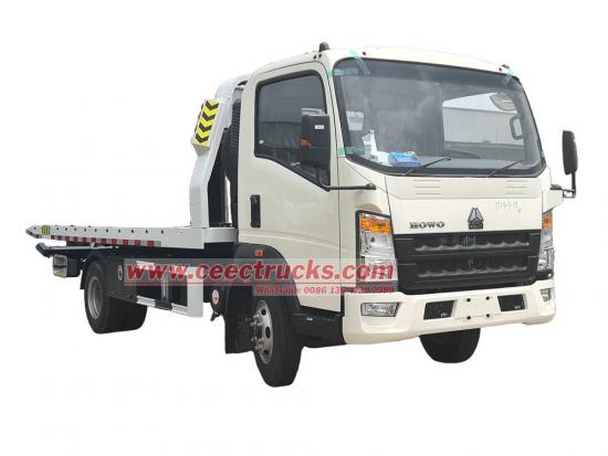 Howo flatbed road rescue tow truck