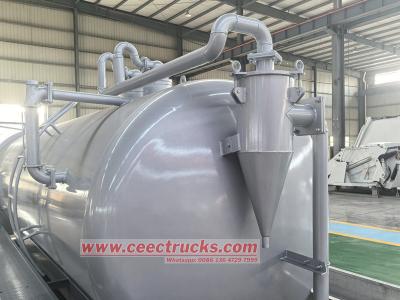 sludge vacuum pump tanker truck  upper body