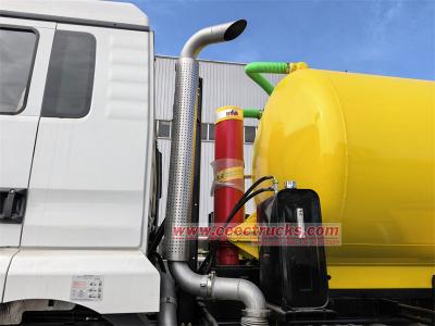 Shacman 340HP sewer suction truck 18cbm