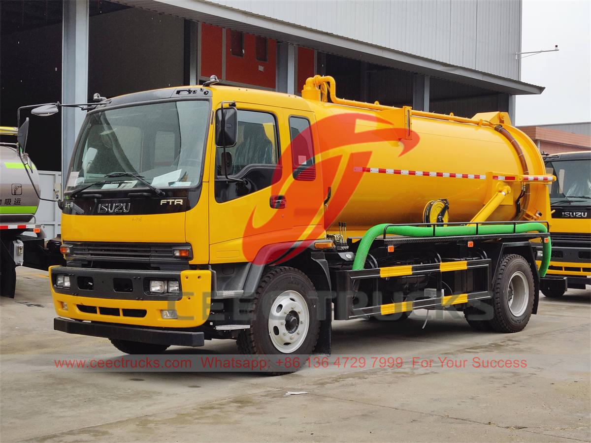 Truk limbah vakum ISUZU FTR 10000 liter untuk Filipina