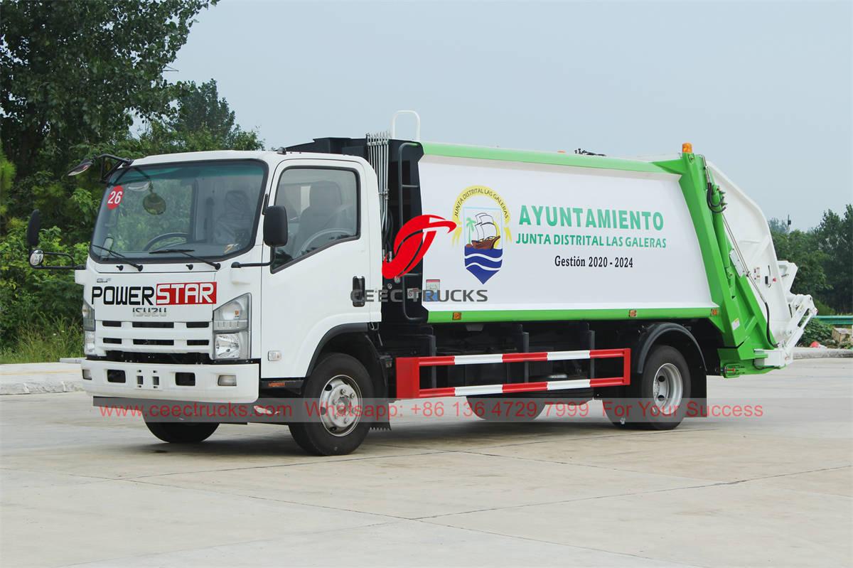 Penjualan langsung pabrik loader belakang ISUZU 10 CBM untuk Afrika