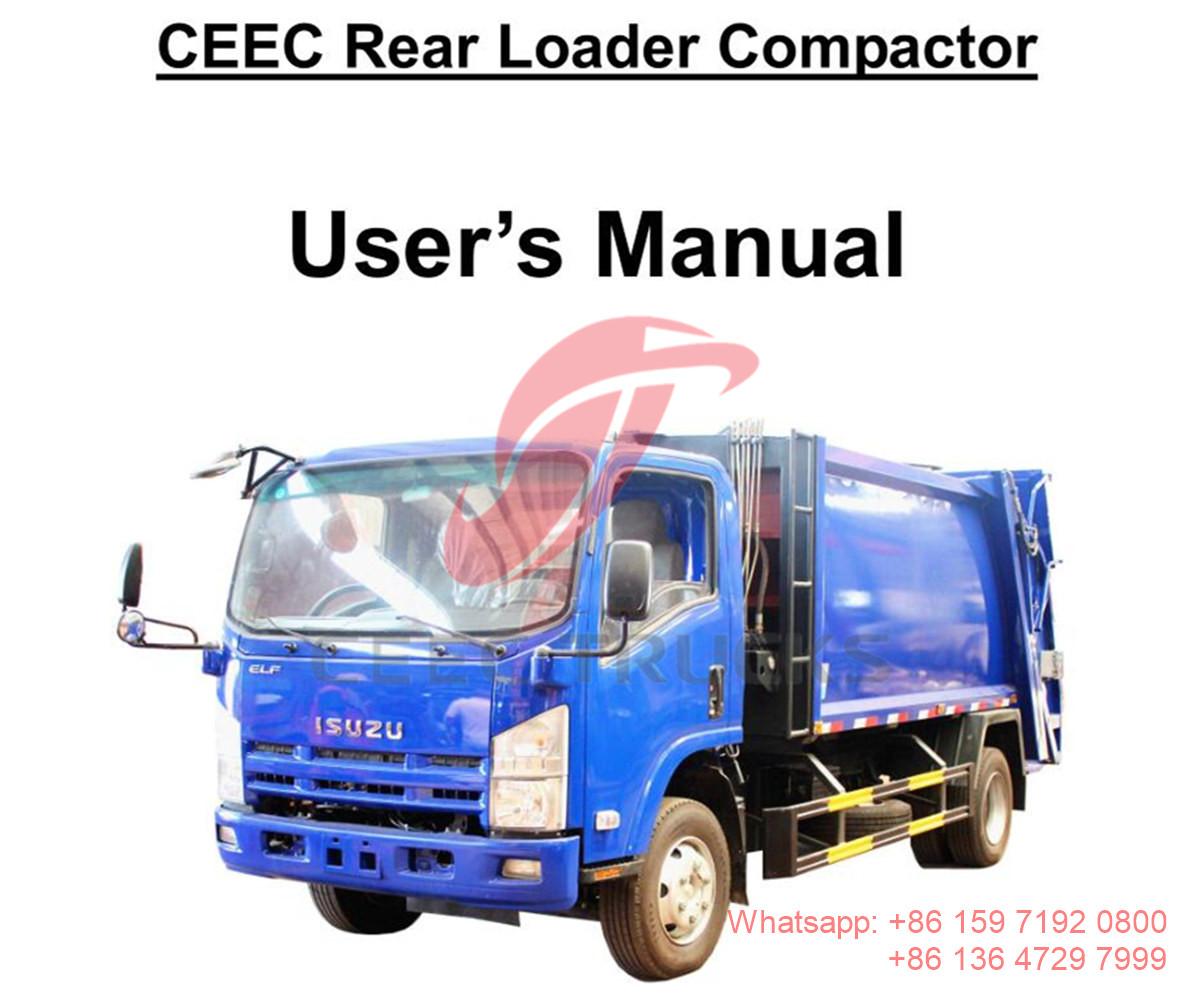 Grenada--ISUZU ELF 8CBM manual truk sampah terkompresi