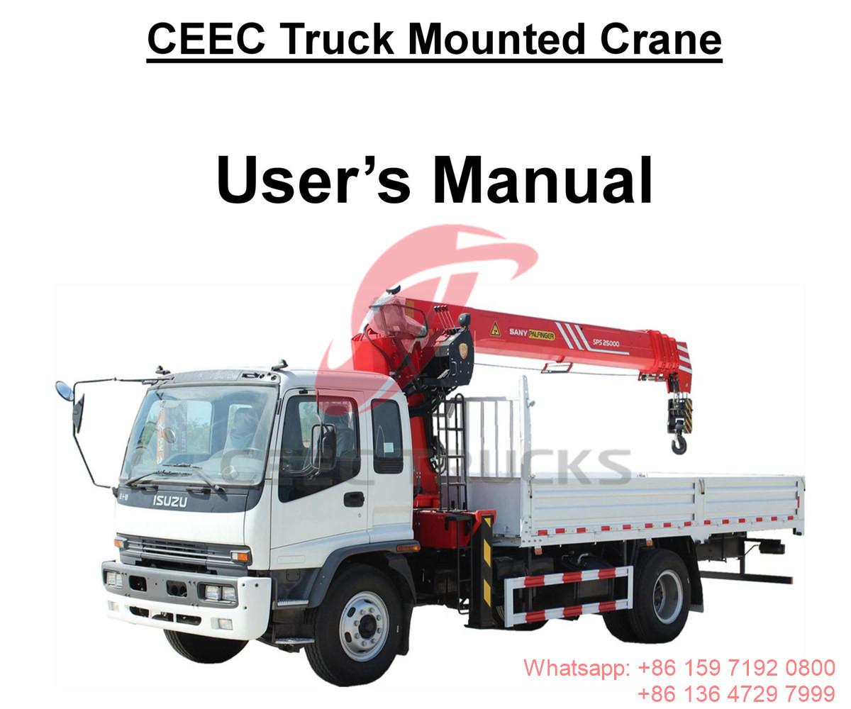 Myanmar--Truk derek ISUZU dengan manual derek boom Palfinger 10Ton