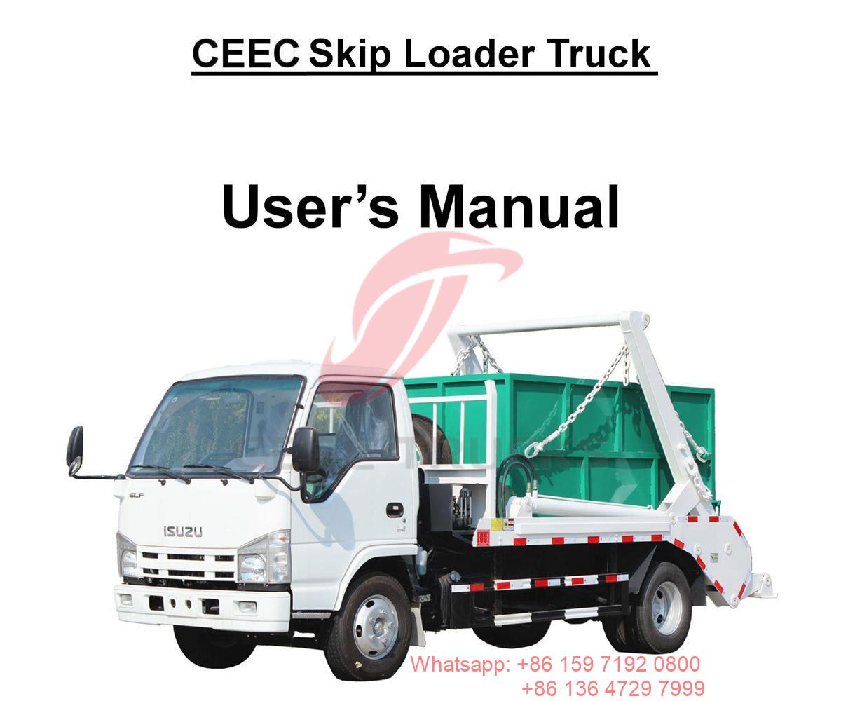 Mongolia--ISUZU 3CBM panduan truk skip loader