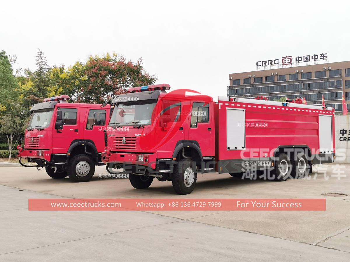 Ghana - 2 unit truk pemadam kebakaran SINOTRUK HOWO 6×6 diekspor