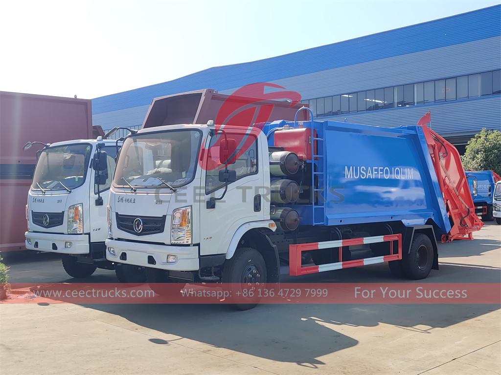 10 unit truk pemadat sampah DONGFENG CNG 6cbm ekspor Uzbekistan