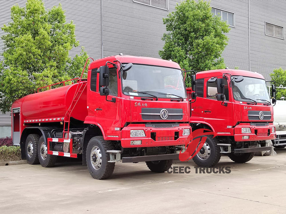 DONGFENG 6x6 truk tangki air pemadam kebakaran militer off road diekspor ke Ethiopia