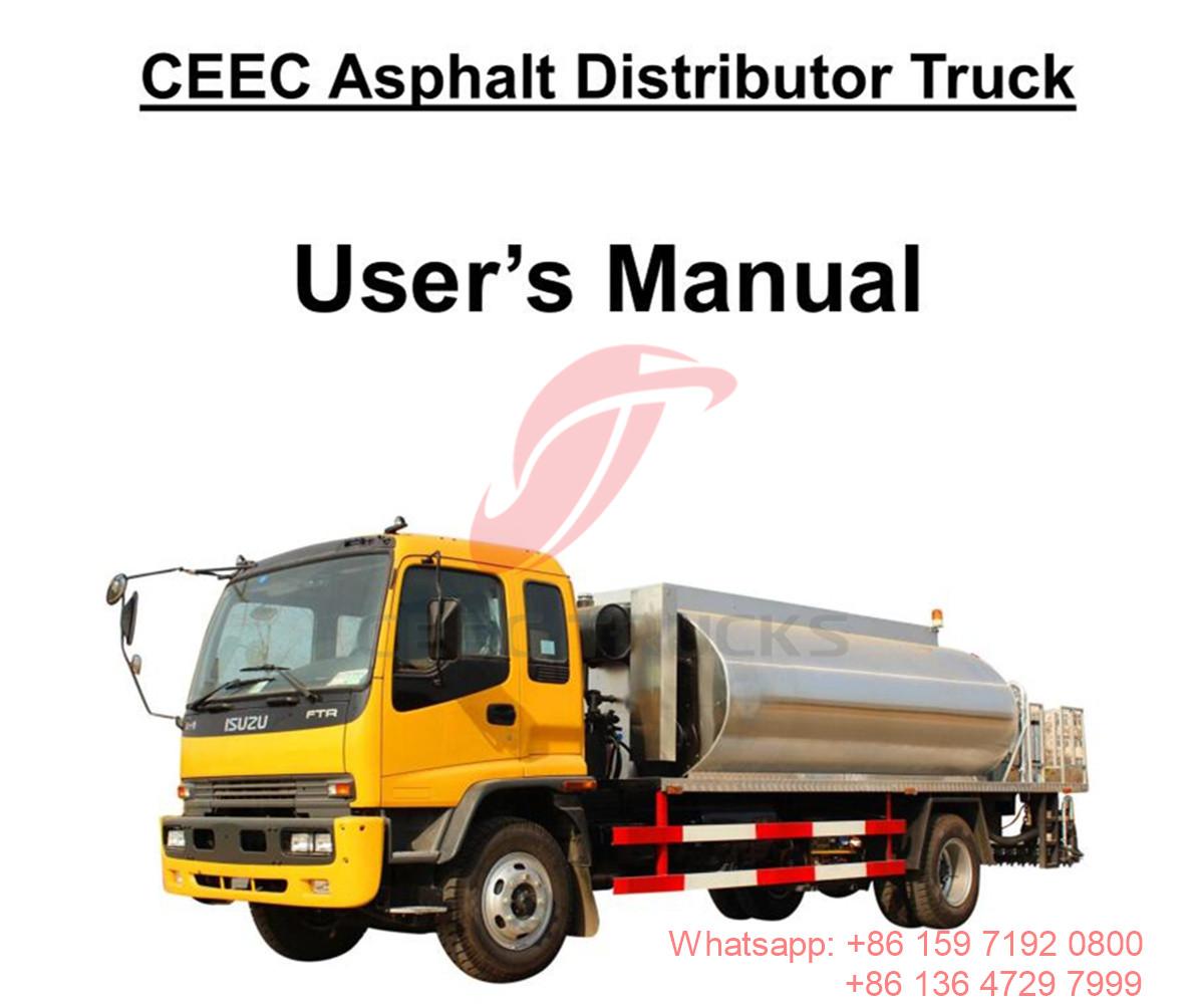 Myanmar--Manual Truk Distributor Aspal Cerdas ISUZU 10CBM