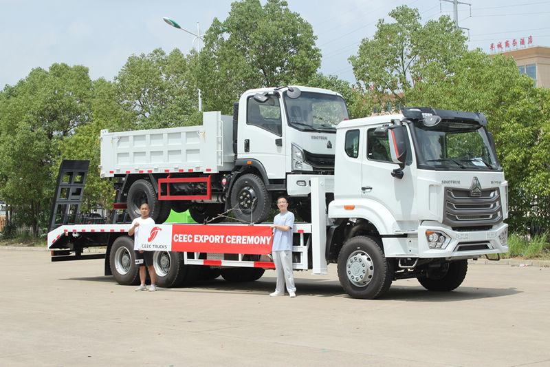 Asia Tenggara - Truk self loader dan dump truck HOWO dikirimkan