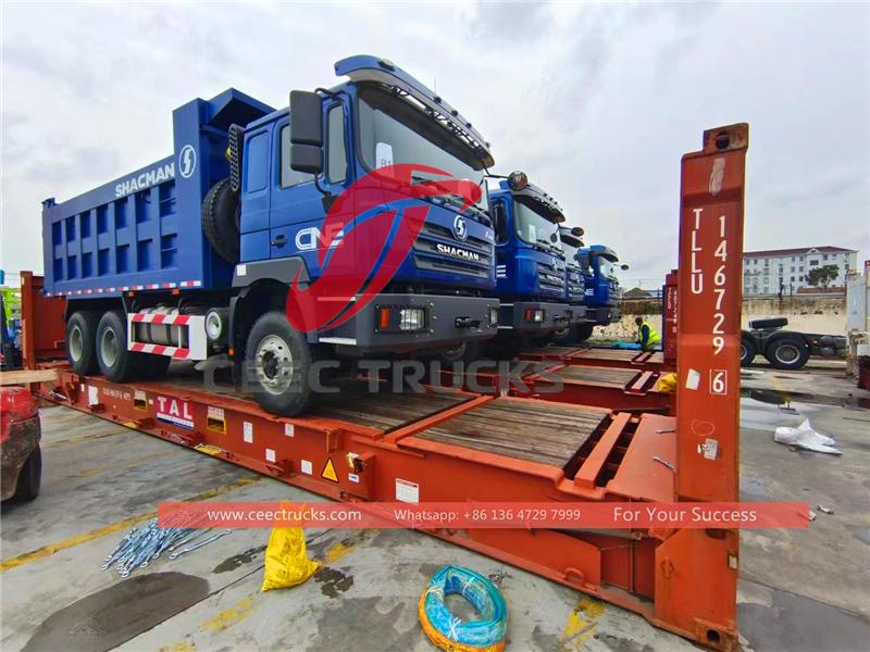 Zimbabwe -20 unit dump truck shacman F3000 dikirimkan.