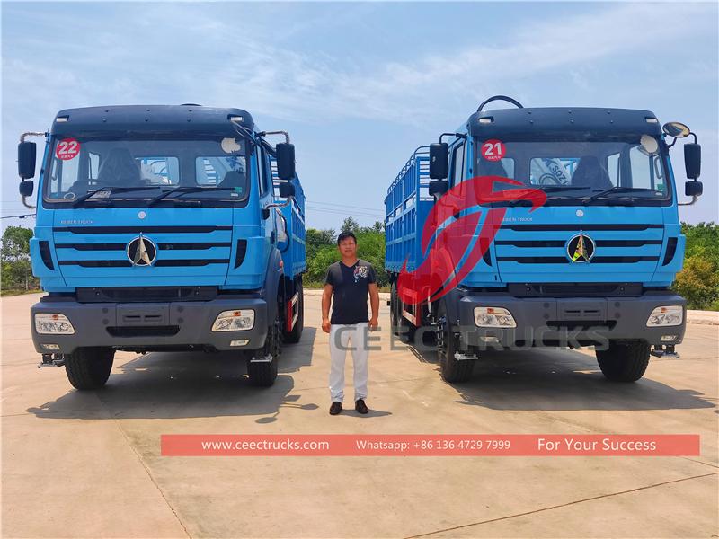 Tanzania - 2 unit truk derek boom knuckle Beiben RHD 6×4 diekspor dari CEEC TRUCKS