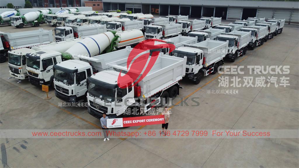 Kamboja - 20 unit dump truck tugas berat Dongfeng 6×4 diekspor oleh CEEC TRUCKS