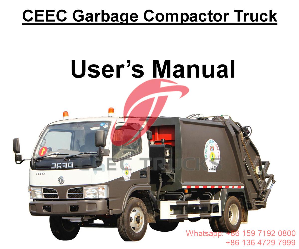 Gambia--DONGFENG 5CBM manual truk pemadat sampah