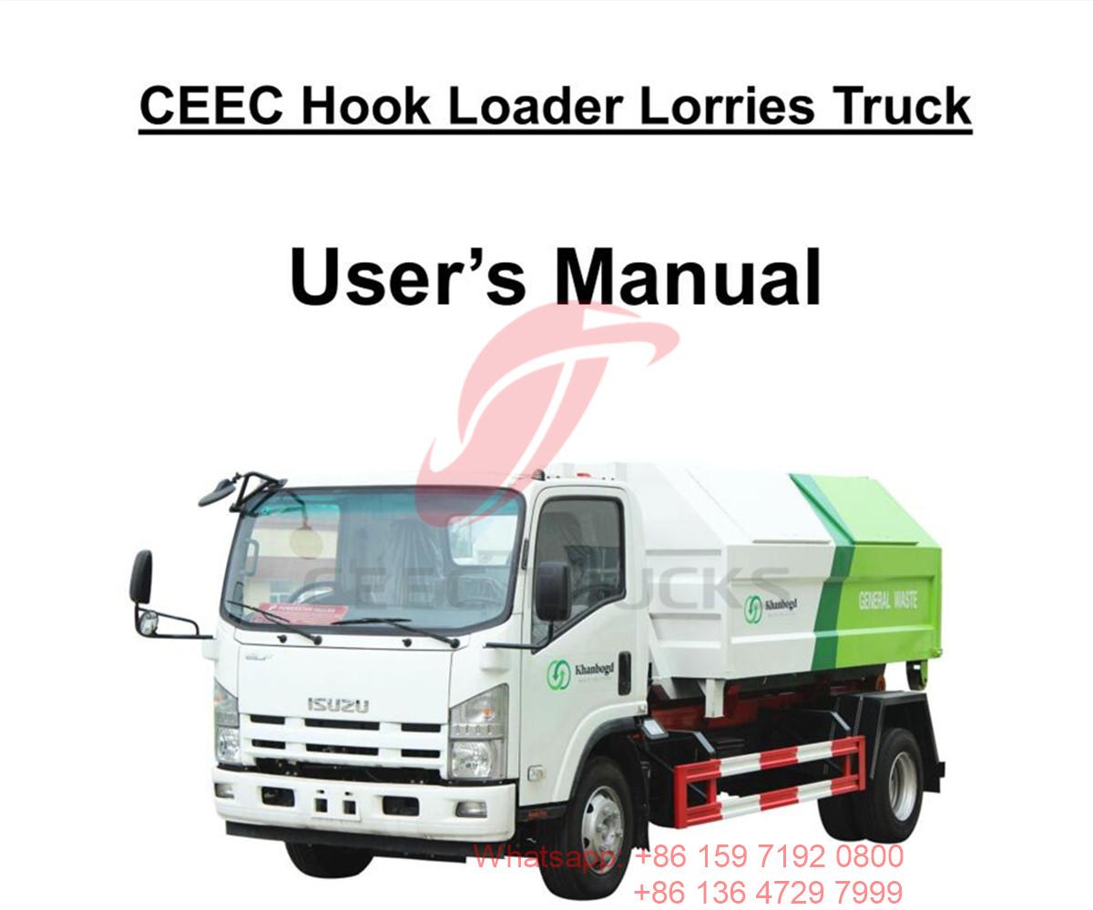 Mongolia--ISUZU 8CBM truk hook loader Manual