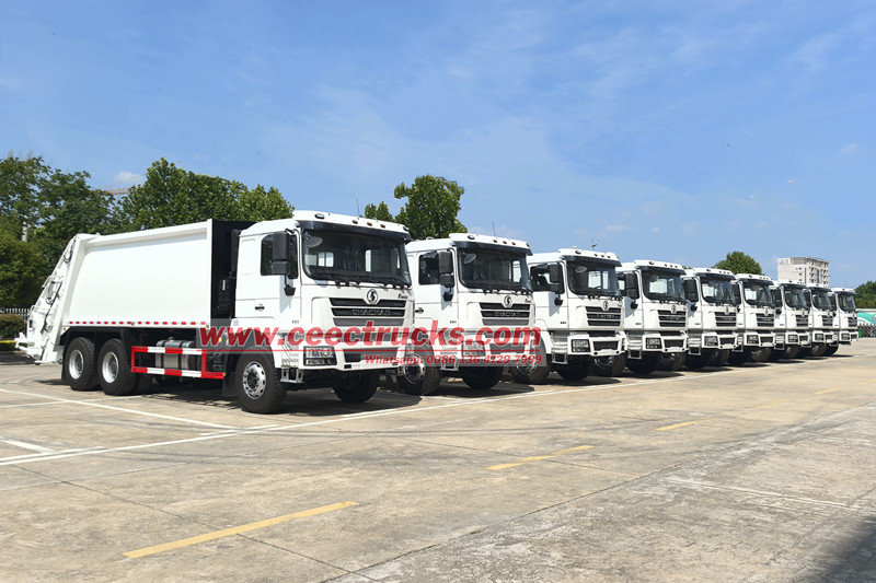 10 unit truk sampah pemuat belakang Shacman 25cbm