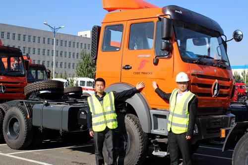 Truk traktor Beiben 2638 mengekspor ke tanzania, dar es salaam