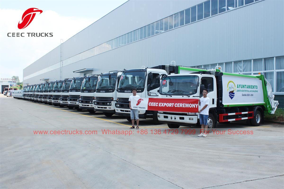 26 unit truk pemadat sampah ISUZU diekspor ke Afrika