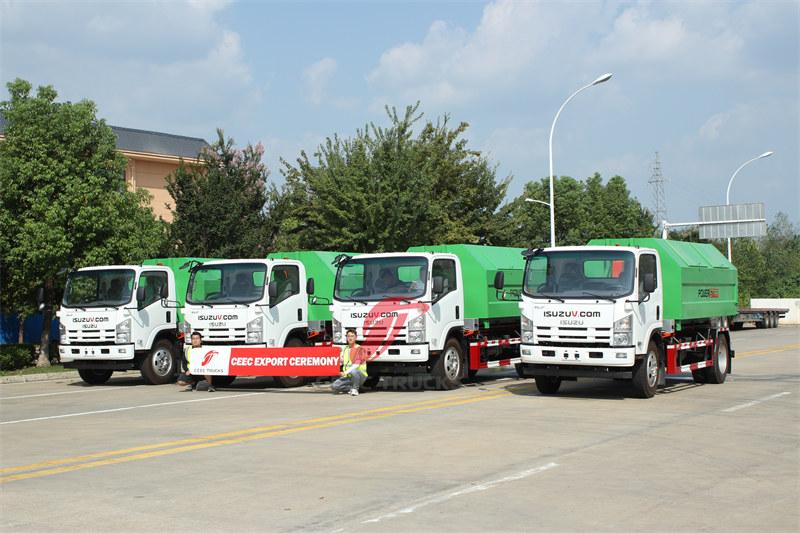 Kamerun - 4 unit truk pengangkat kait ISUZU dikirim ke Kamerun dari CEEC TRUCKS