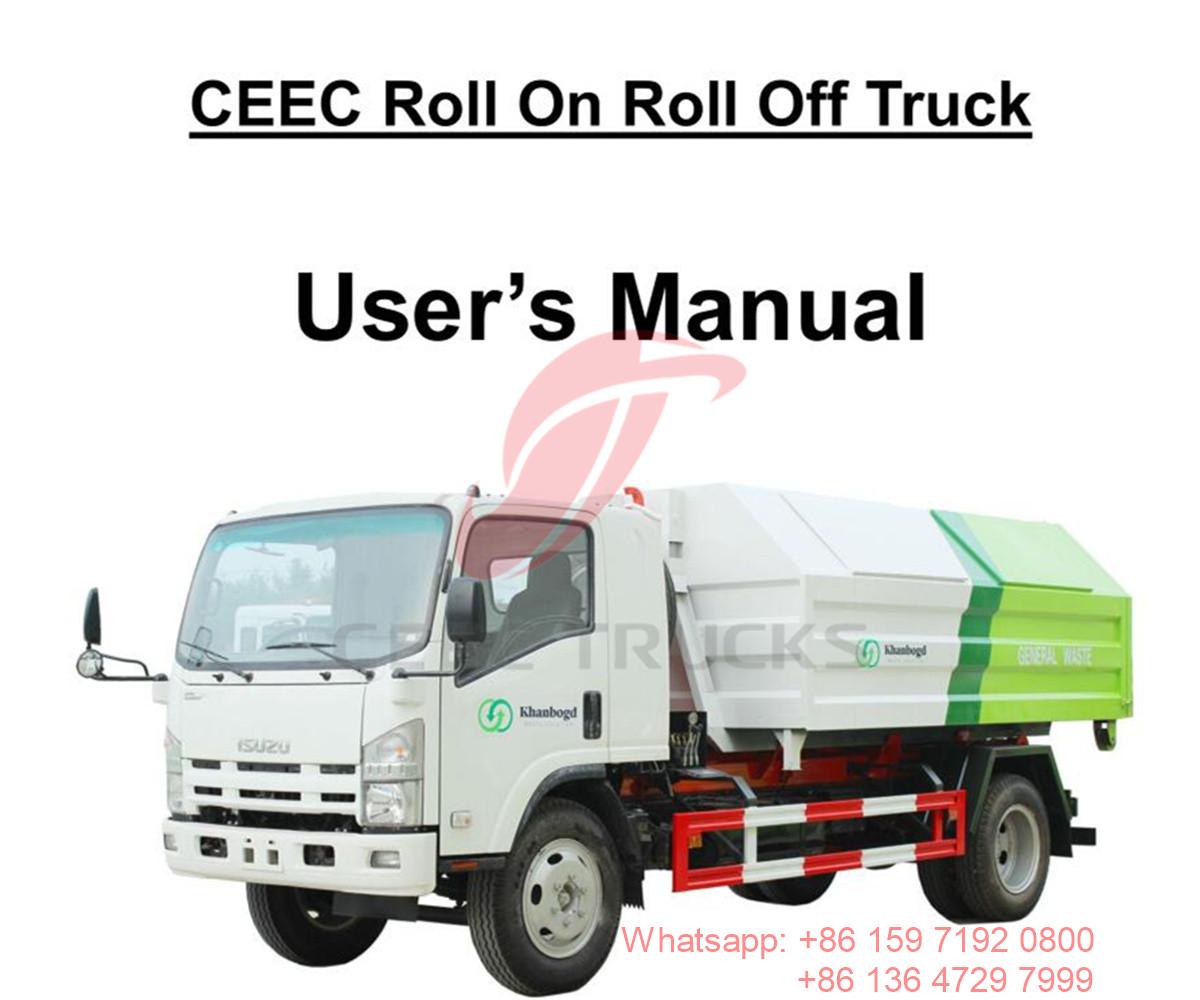 Mongolia--ISUZU 12CBM truk roll on roll off Manual