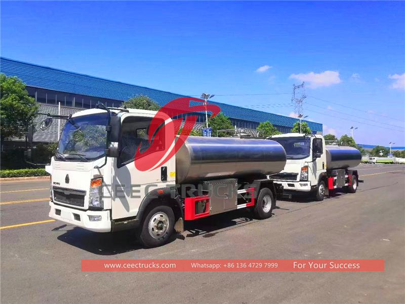 Nigeria- 2 unit truk tangki bahan bakar howo diekspor