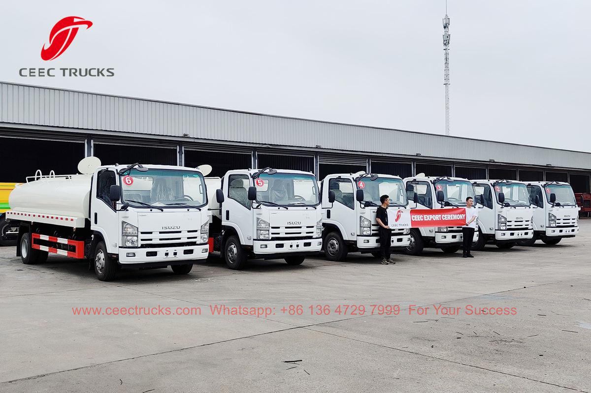 Gambia -6 unit truk tangki air stainless steel ISUZU diekspor